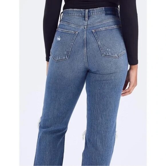 Abercrombie Curve Love 90s Ultra High Rise Straight Jeans - Size 28L - Picture 4 of 4